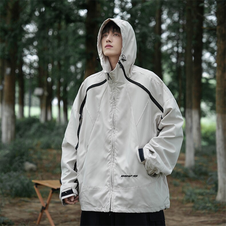 2023秋季户外登山防晒衣情侣装日系机能风冲锋衣外套男W7781-P68,男装夹克,星座512-4