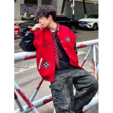 棒球服外套男女春秋新款宽松休闲学生夹克JW901，男装夹克，星座1116A（原606A-3）