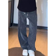 春季美式斜条纹银丝阔腿休闲裤男宽松百搭显瘦直筒卫裤KZ72，男装休闲裤，星座1116A（原606A-3）