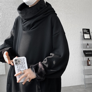 8XL-M刺客美式机能风外套高领连帽卫衣男加绒加厚上衣WY14P68控88图片