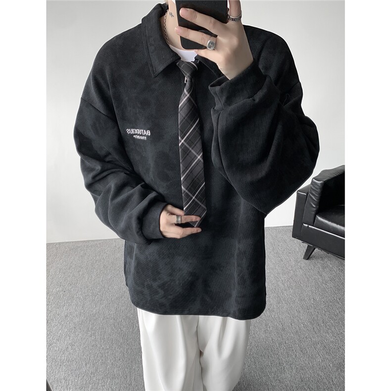 WY5536-P35特控68加领带P40特M-5XL扎染宽松中性卫衣,男装卫衣,电商D232