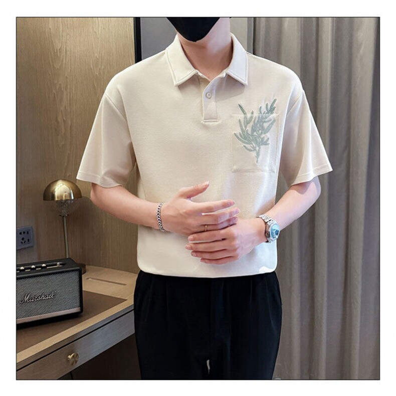 夏男翻领POLO衫拼色男休闲宽松休闲衬衣小伙A236-82563-P60,男装Polo衫,电商A236