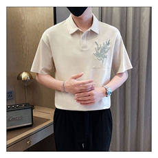 夏男翻领POLO衫拼色男休闲宽松休闲衬衣小伙A236-82563-P60，男装Polo衫，电商A236