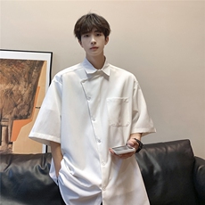 不规则纯色单品潮衬衫A071-C02-P38，男装衬衫，电商A071