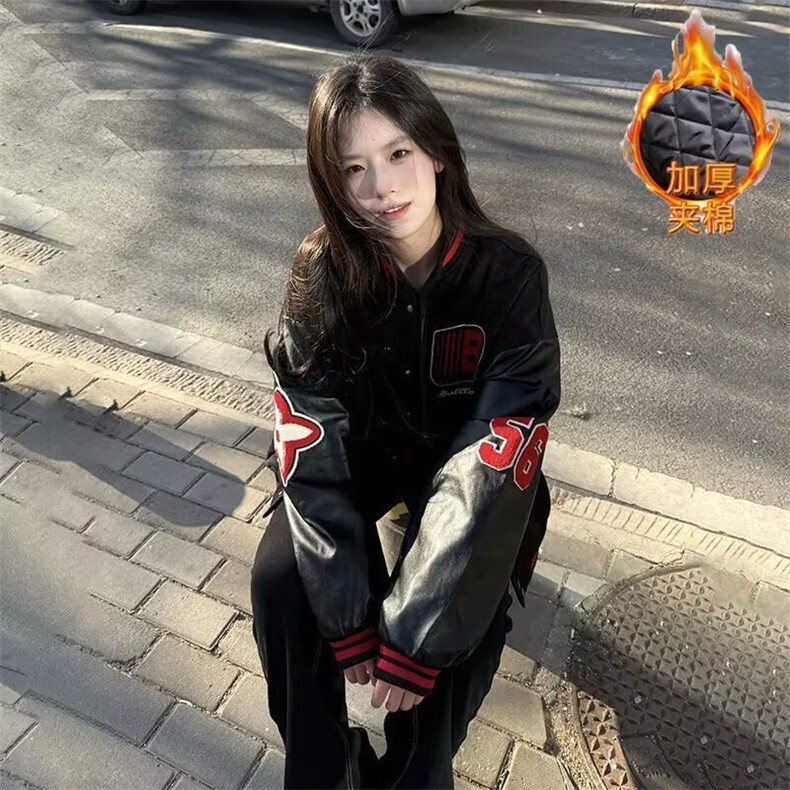 现货DJK180-批75秋冬新款美式重磅棒球服外套刺绣棉服,男装棉衣,星座603-2