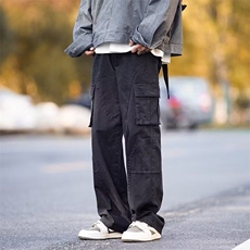 日系cityboy复古工装裤男大口袋休闲裤子潮牌拖地宽松百搭直筒裤，男装休闲裤，星座506A