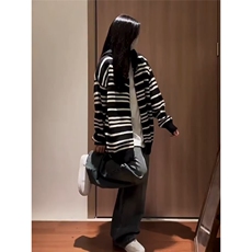 7078-P47日系潮流文艺时尚慵懒流行简约气质原宿百搭长袖毛衣，男装针织衫/毛衣，电商B323A