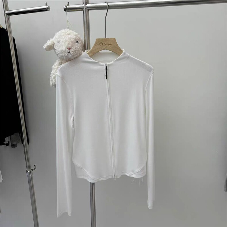 2025舒适百搭简约立领拉链衫图片
