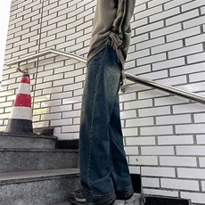 秋冬季美式高街牛仔裤男潮牌个性显高休闲裤G707/P45，男装牛仔裤，电商D202-1