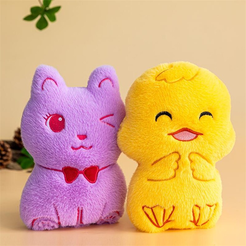 唧唧喵喵微笑小黄鸭可爱猫猫玩具娃娃机公仔精品玩偶，童话毛绒