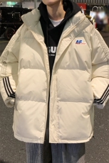 港风冬季新款织带立领羽绒服男潮宽松印花YR6112P225控268，男装羽绒服，电商A268A