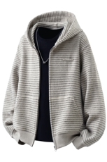 美式条纹连帽78%晴纶19%锦纶3%氨纶S-XL开衫卫衣WY78109特P65控98，男装卫衣，星座227-7