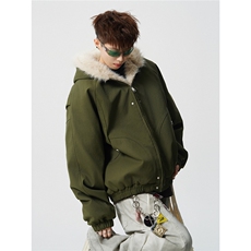 CLEANFIT座山雕棉服美式高街设计感重磅连帽外套A170-M899-TP110，男装棉衣，电商A170