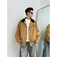 春季高级感外套夹克美式新款宽松休闲工装外套，男装夹克，星座410-7