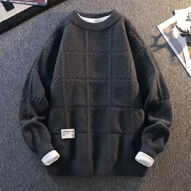 2024【新品】秋冬圆领毛衣男士针织打底衫潮流百搭-M5147-P45图片
