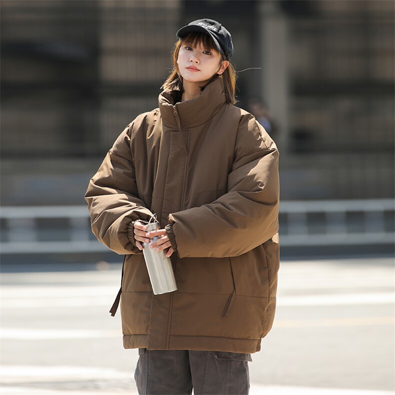 现货美式高街休闲夹克冬季立领纯色三防户外工装加厚棉服外套,男装夹克,电商A486