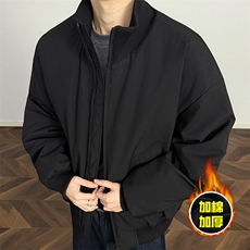 现货美式高街休闲棉衣夹克三防立领纯色户外工装加厚棉服外套，男装夹克，电商A486