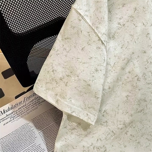 得物抖音品质二开240克重磅宽松纯棉美式做旧扎染工艺短袖T恤图片