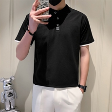 社会小伙轻熟店主风假两件袖子polo衫t恤男A210-A317-P58控78，男装T恤，星座210-3