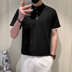 社会小伙轻熟店主风假两件袖子polo衫t恤男A210-A317-P58控78图片
