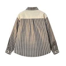 8XL-M假两件衬衫男美拉德日系复古新中式坎肩马甲马夹CS508TP68，男装衬衫，电商D206-1