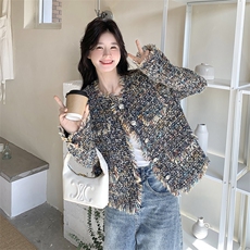 现货短款彩色小香风外套，女装短外套，2C081