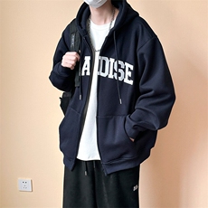 现货宽松休闲绣花连帽卫衣外套男潮牌上衣A351-AW2499-P105，男装夹克，电商A351