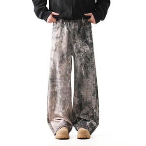 903-AK90 -特P70【98】S-3XL 爆 泼墨涂鸦做旧牛仔裤！2图片