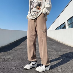 裤子工装裤男春季新款美式宽松裤潮牌坠感运动休闲卫裤K0218-P35图片