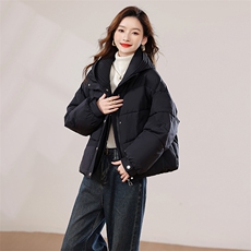 2024冬季新款时尚气质优雅宽松舒适保暖短款棉衣，女装棉衣/棉服，香香