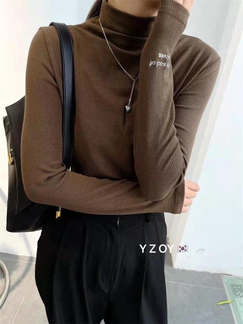 字母高领打底衫，其它，香香淇