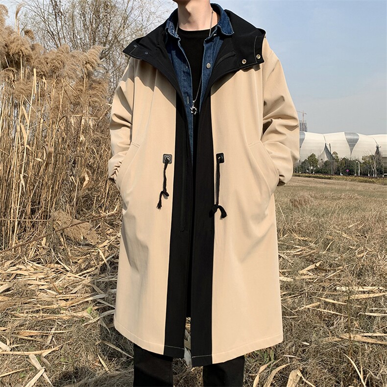 4W件长年大货冲锋风衣男中长款大衣男F996薄P95加棉P115外景A,男装风衣,星座401