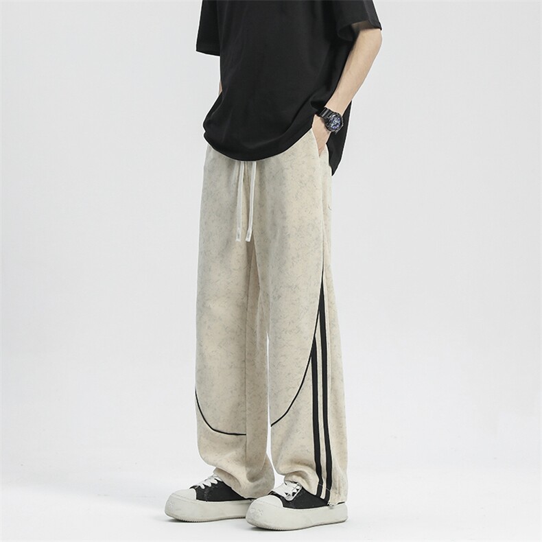 休闲裤抖音直播高品质脏脏裤条纹裤现货供应C323-1-7722-P50图片