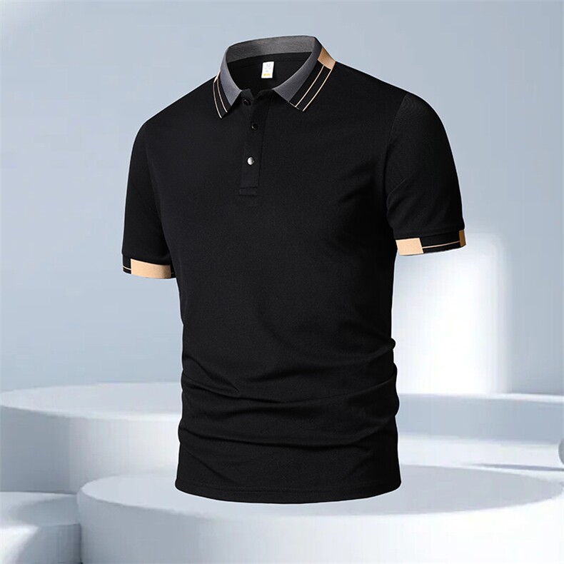 夏季新款男士速干服翻领POLO衫排汗T恤图片