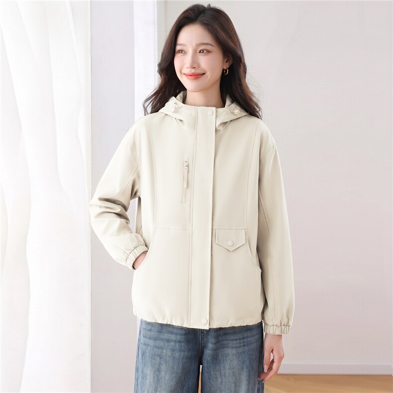 现货秒发2026秋装新款连帽防风派克服休闲外套,女装派克服,星宇服饰