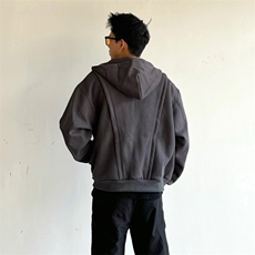 抖音得物高品质二开25秋冬美式重磅宽松结构设计连帽卫衣外套W78，男装卫衣，电商A486