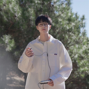 春季长袖衬衫男士日系百搭翻领休闲外套B225-YHC6108-P60-X78图片
