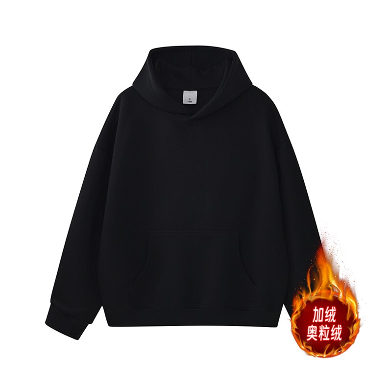 重磅无帽绳500克拉链连帽卫衣硬挺短宽加绒奥粒绒 RH5552JR-P72图片