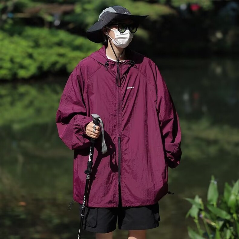 夏季户外轻薄速干防紫外线防晒服男女简约皮肤衣外套W4915-P35,男装防晒衣,星座412-3