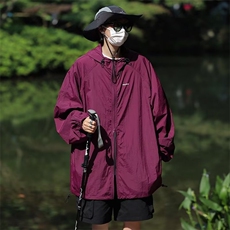 夏季户外轻薄速干防紫外线防晒服男女简约皮肤衣外套W4915-P35，男装防晒衣，星座412-3
