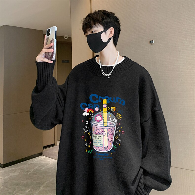 半高领毛衣男士大码针织衫男毛线衣男M18332-P45加绒款-P65,男装针织衫/毛衣,电商A040