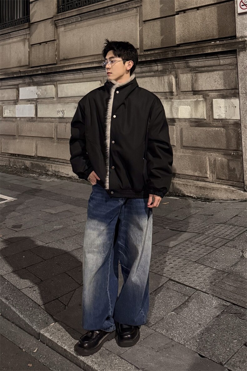 座山雕棉衣男女冬重磅保暖外套潮牌解构设计感棉服上衣,男装棉衣,星座903-1