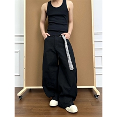 有货203-6F2585P50特雅致复古蛇纹腰带宽松弯刀休闲西裤，男装西裤，星座203-6(原电商259)