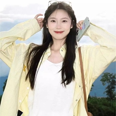 复古港风条纹衬衫女春秋新款蓝色衬衣韩版ins宽松休闲开衫外套潮，男装衬衫，星座1210-1