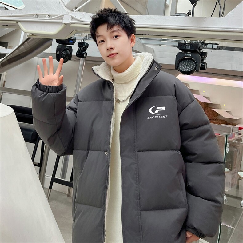 ！2023冬季新款男士立领棉服百搭学生印花棉衣外套MY120P70,男装棉衣,电商B220
