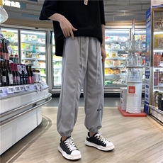 束脚裤男港风潮流2023夏季新款ins高街帅气休闲裤长裤K1374-P26，男装休闲裤，星座412-2