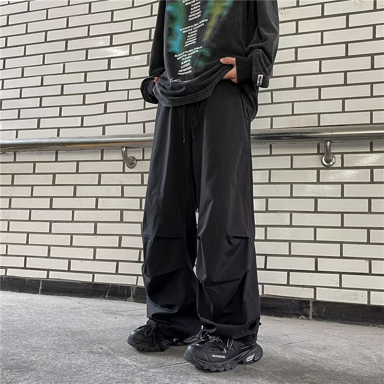 新款时尚潮男百搭宽松休闲裤图片
