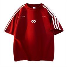 酒红拼白织带