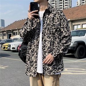 2023男春秋情侣宽松休闲衬衣RC58P30图片