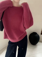2025年秋季通勤单件长袖时尚百搭休闲，女装针织衫/毛衣，半城羊绒
